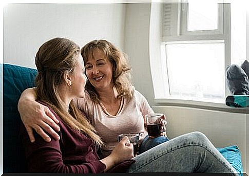 Start a conversation with your child: Mom and teen talking