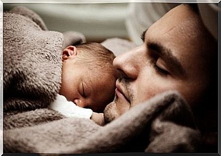 Newborn with dad