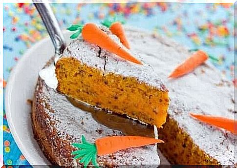 carrot cake at a wholesome birthday party