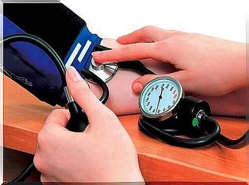 Measurement of high blood pressure.