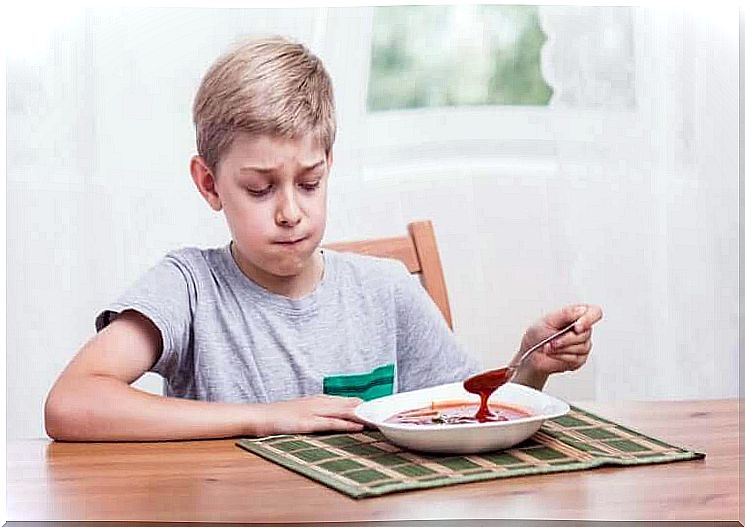 selective eating disorder: children watch given soup