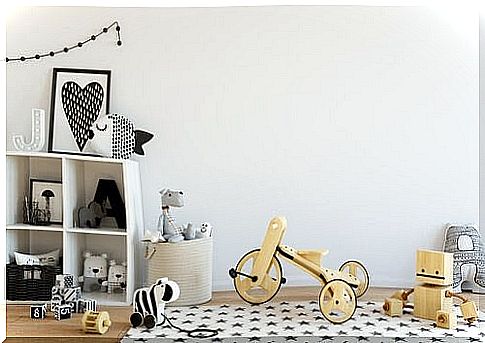 Children's room decorated according to the Montessori method