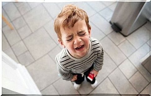 A child is crying.